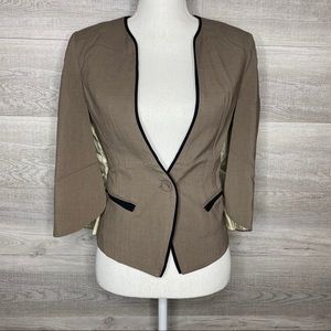 NWT Line & Dot Blazer Poncho Cape Style Tan Medium